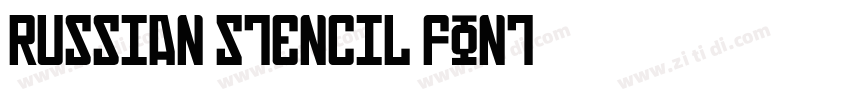 Russian Stencil Font字体转换